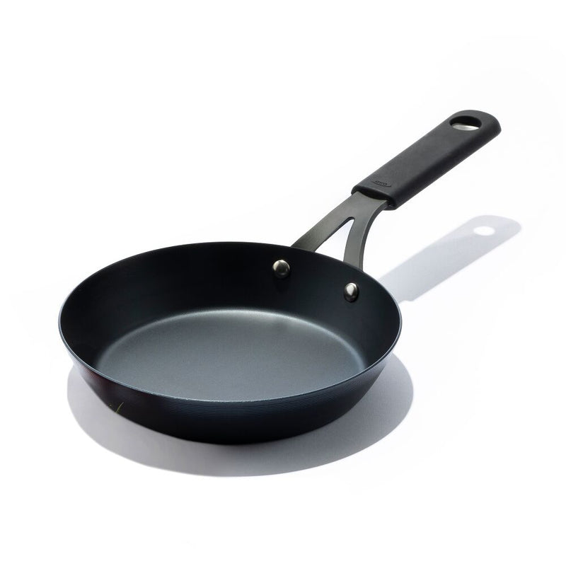 Carbon Steel Obsidian Series 8-Inch Frypan with Silicone Sleeve R7
