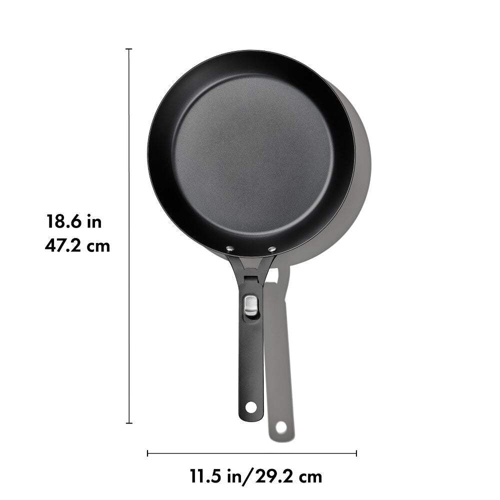 Carbon Steel With Removable Handle 10in Pan D6