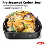 Carbon Steel Obsidian Series Roaster with Rack T6