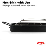 Carbon Steel Obsidian Series Roaster with Rack T6