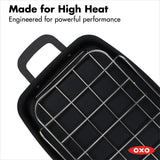 Carbon Steel Obsidian Series Roaster with Rack T6