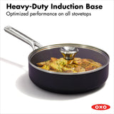 Ceramic Professional Non-Stick 3-Quart Sauté Pan with Lid M8
