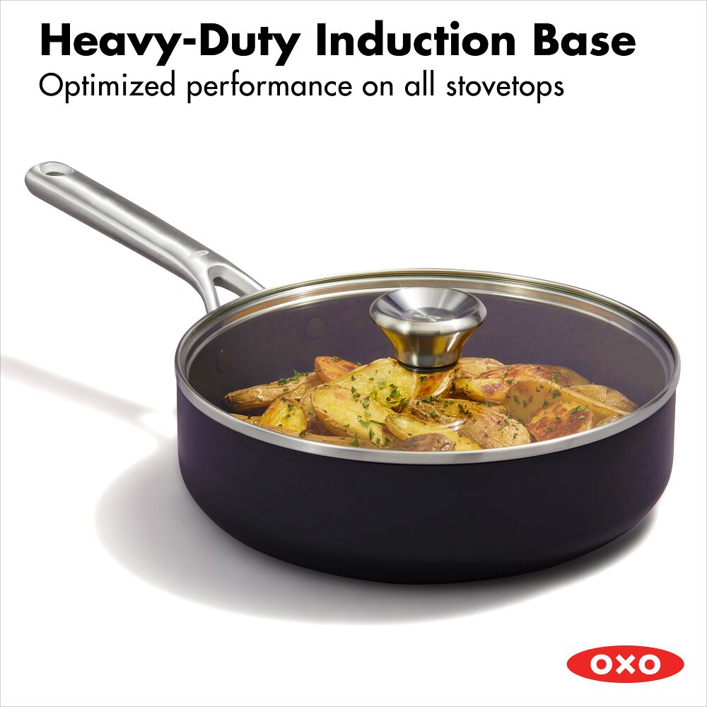 Ceramic Professional Non-Stick 3-Quart Sauté Pan with Lid M8