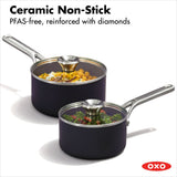 Ceramic Professional Non-Stick 4-Piece Saucepan Set (1.7 Qt & 2.3 Qt) G9