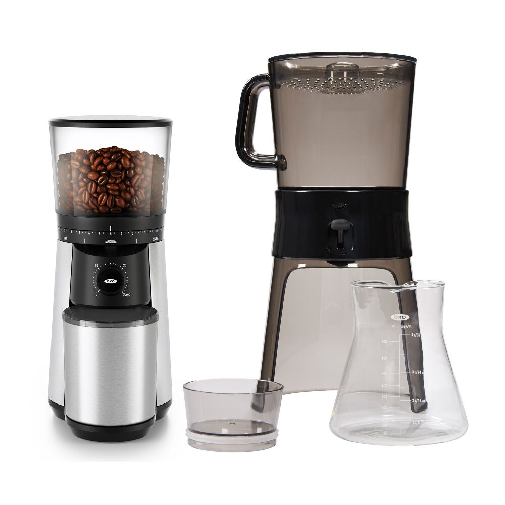 Cold Brew Coffee Maker & Conical Burr Coffee Grinder Bundle D9