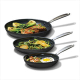 Enhanced Non-Stick 3-Piece Frypan Set — Black Y8