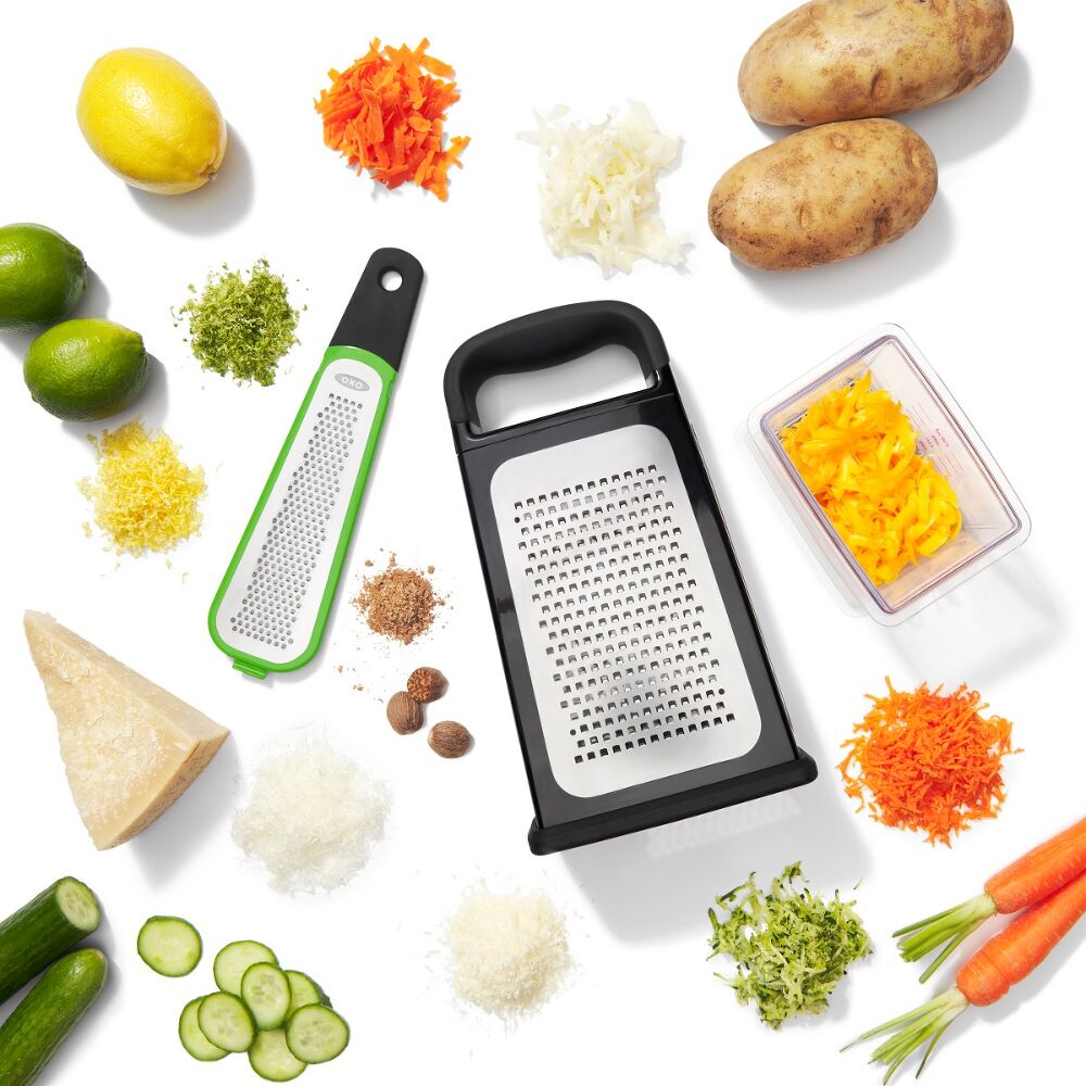 Etched Box Grater With Removable Zester M6