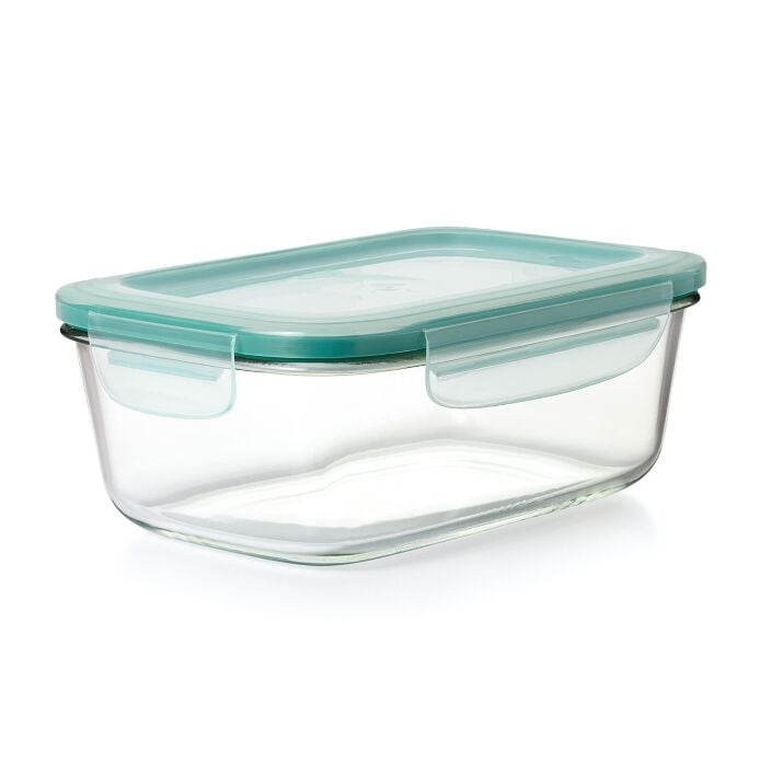 Smart Seal 8 Cup Glass Rectangle Container - Teal M0