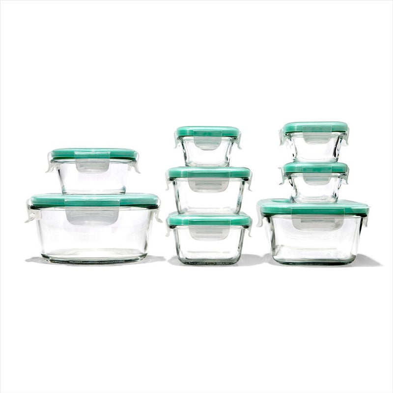 16 Piece Glass Smart Seal Everyday Container Set I4