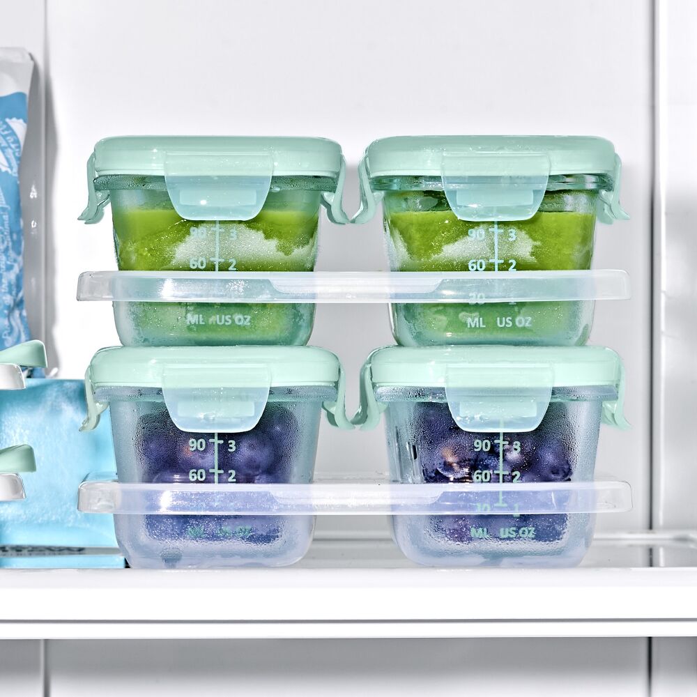 Glass Baby Blocks Food Storage Containers (4 oz) - Opal H2