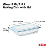 Glass Baking Dish with Lid (3.0 Qt) Q0