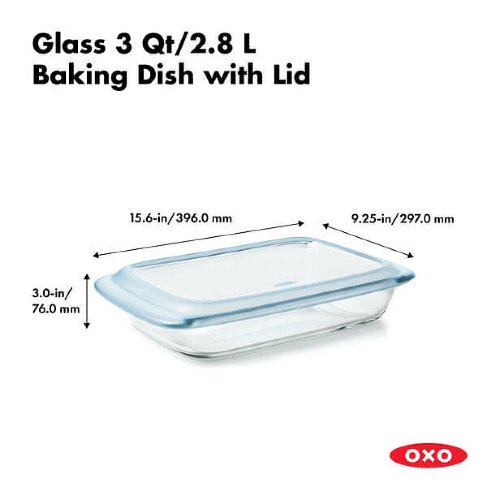 Glass Baking Dish with Lid (3.0 Qt) Q0