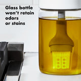 Glass Oil Bottle and Silicone Brush Set N9