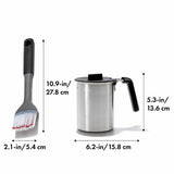 Grilling Basting Pot and Brush Set W0