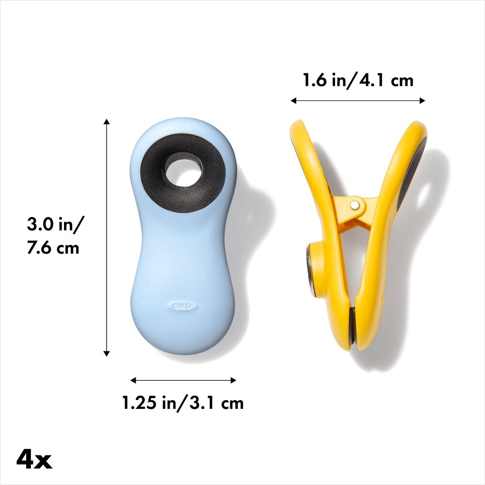 Magnetic All-Purpose Clips - 4-Pack - assorted colors M4