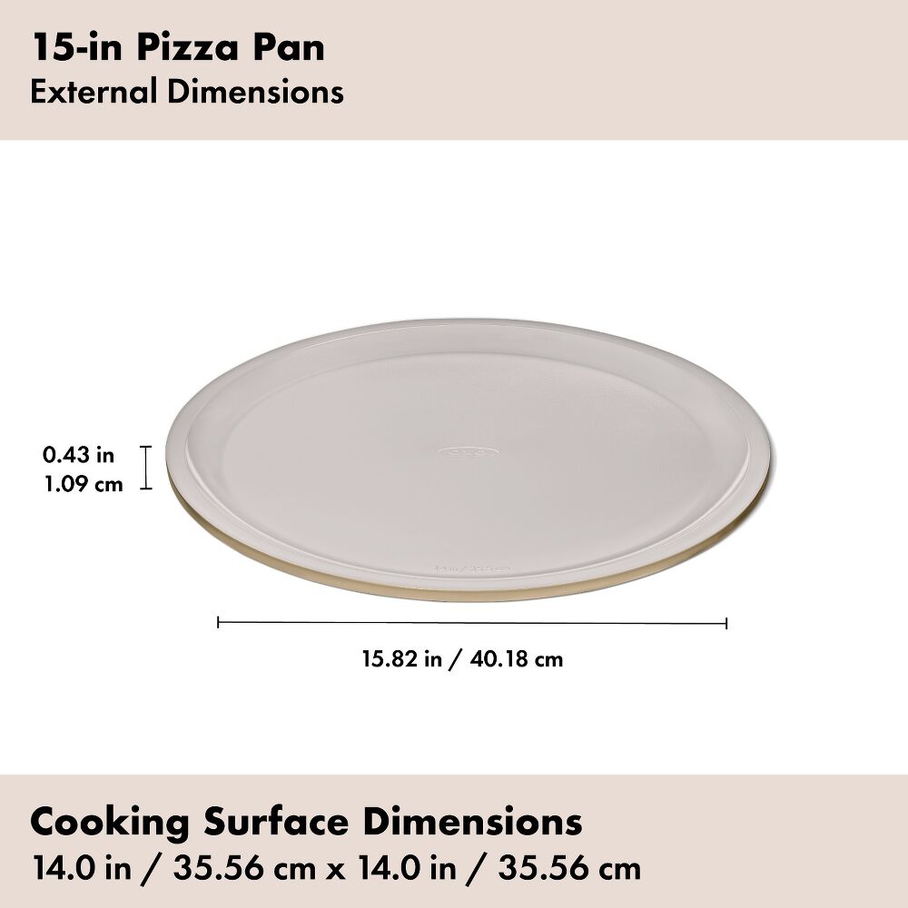 Non-Stick Pro Ceramic Coated Metal Bakeware 15” Pizza Pan T9