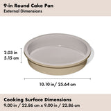 Non-Stick Pro Ceramic Coated Metal Bakeware 9” Round Cake Pan J5