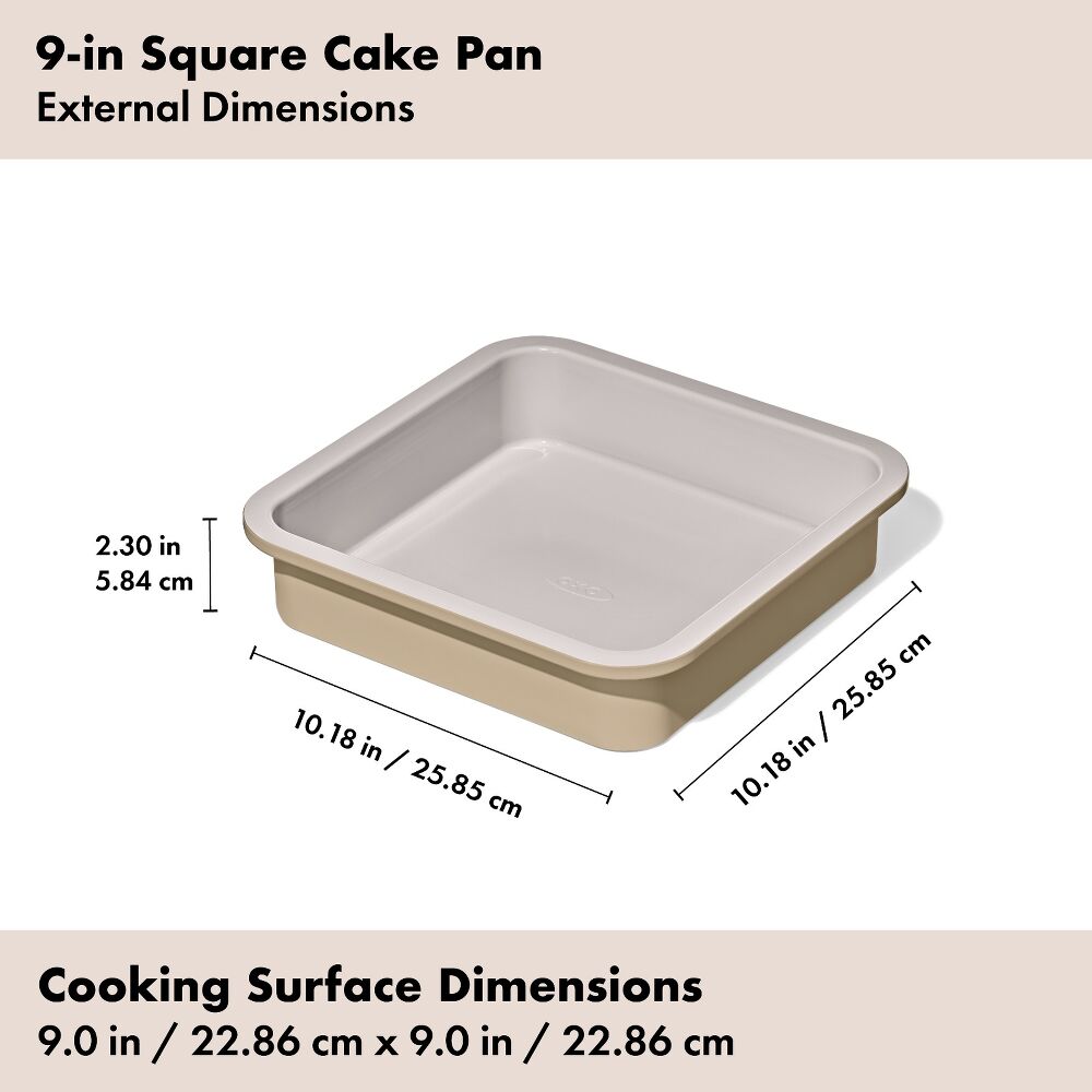 Non-Stick Pro Ceramic Coated Metal Bakeware 9” Square Cake Pan N6