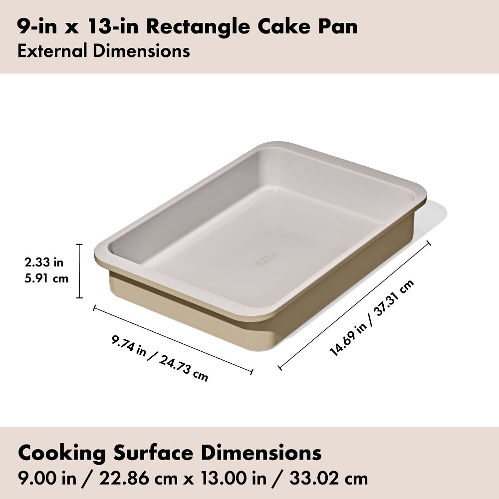 Non-Stick Pro Ceramic Coated Metal Bakeware 9" x 13" Cake Pan O5