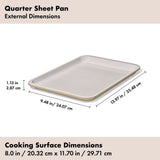 Non-Stick Pro Ceramic Coated Metal Bakeware Quarter Sheet Pan F3