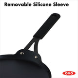 Obsidian Carbon Steel 10-Inch Crêpe Pan with Silicone Sleeve X4