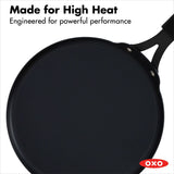 Obsidian Carbon Steel 10-Inch Crêpe Pan with Silicone Sleeve X4