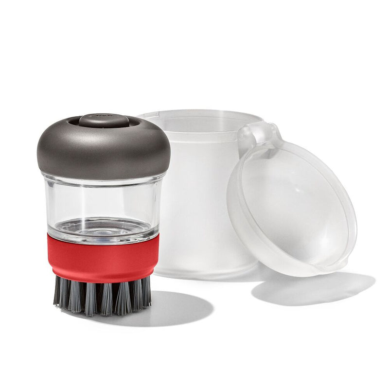 Outdoor Soap Dispensing Dish Brush with Storage Case M6