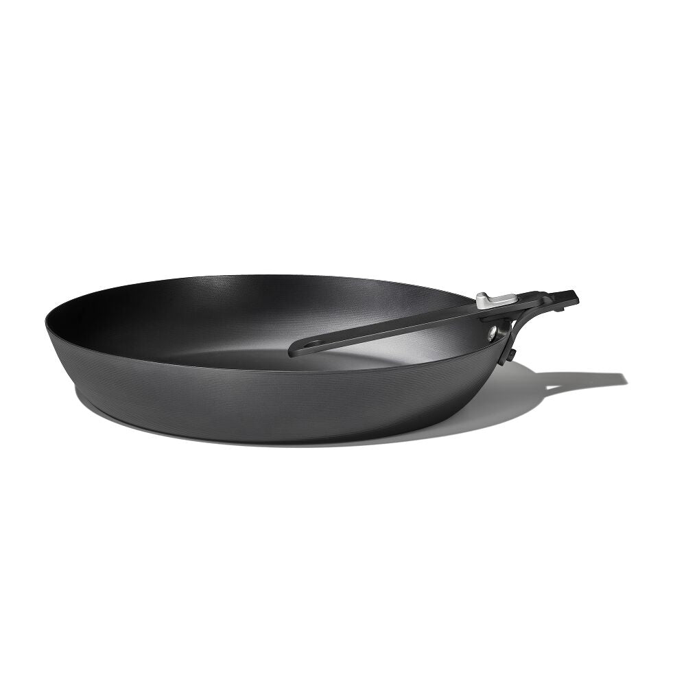 Outdoor 12-inch Carbon Steel Pan with Removable Handle Q5