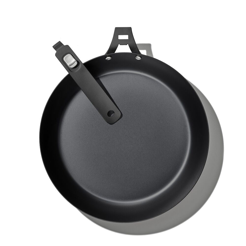 Outdoor 12-inch Carbon Steel Pan with Removable Handle Q5