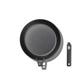 Outdoor 12-inch Carbon Steel Pan with Removable Handle Q5