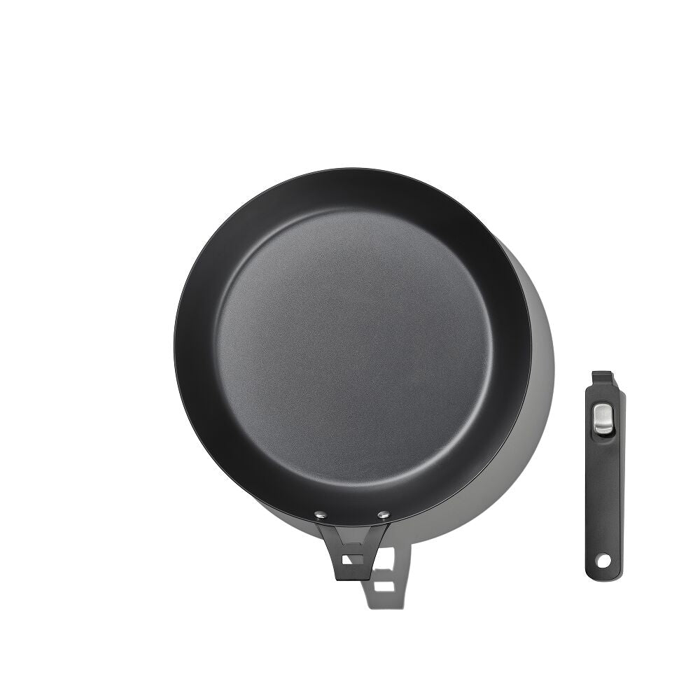 Outdoor 12-inch Carbon Steel Pan with Removable Handle Q5