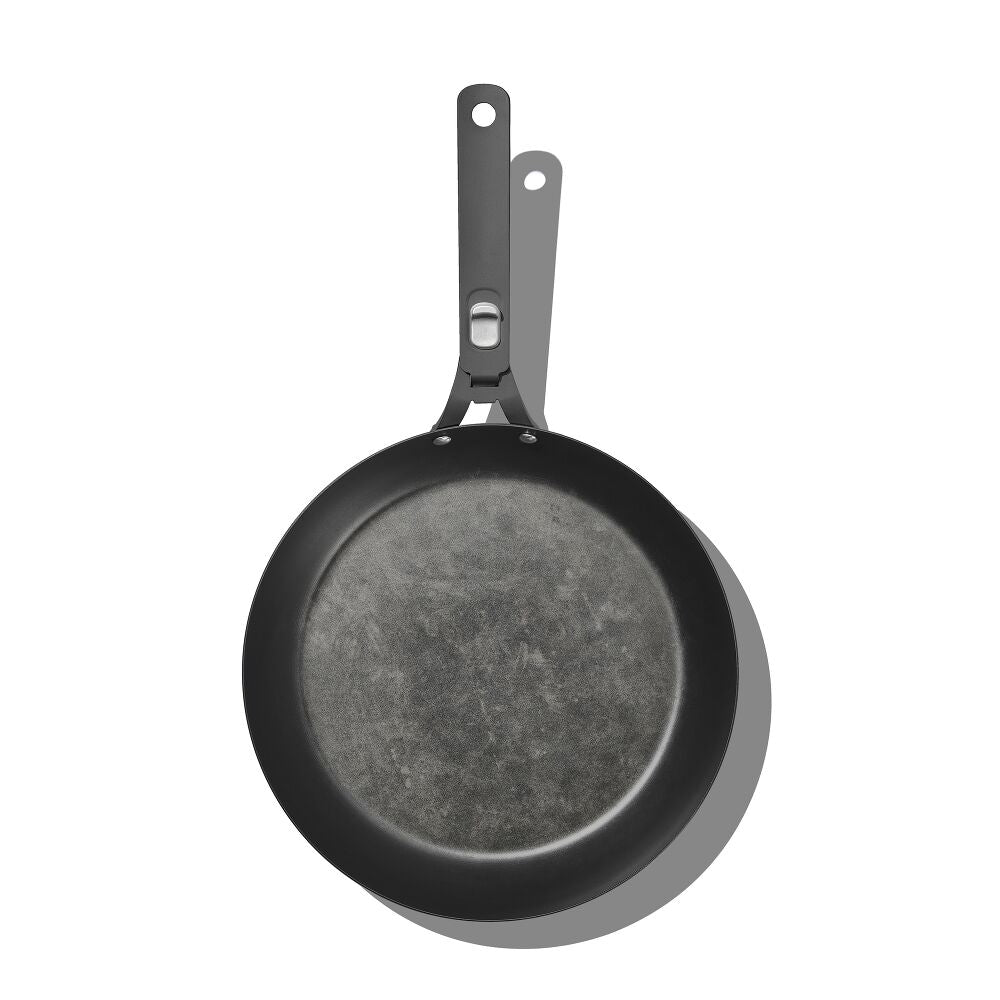 Outdoor 12-inch Carbon Steel Pan with Removable Handle Q5