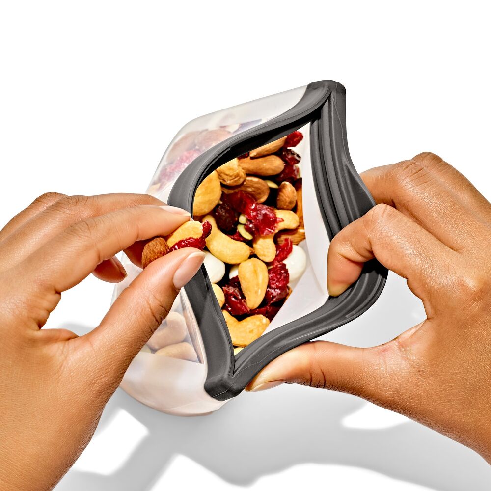 Outdoor Silicone Reusable Stand Up Snack Bag (12 oz) K7
