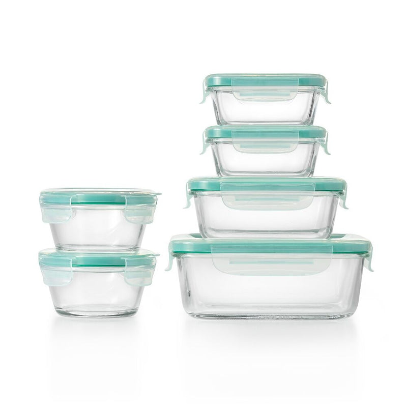 OXO Good Grips 12 Piece Smart Seal Glass Container Set B1