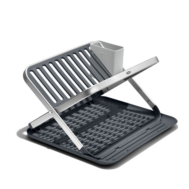 OXO Good Grips Aluminum Fold Flat Dish Rack A8