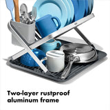 OXO Good Grips Aluminum Fold Flat Dish Rack A8
