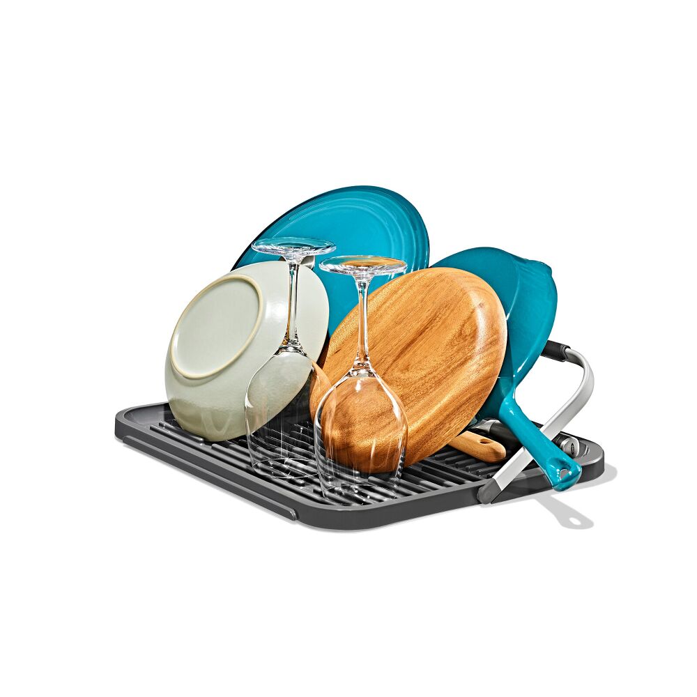 OXO Good Grips Compact Drying Rack with Dish Rest D2
