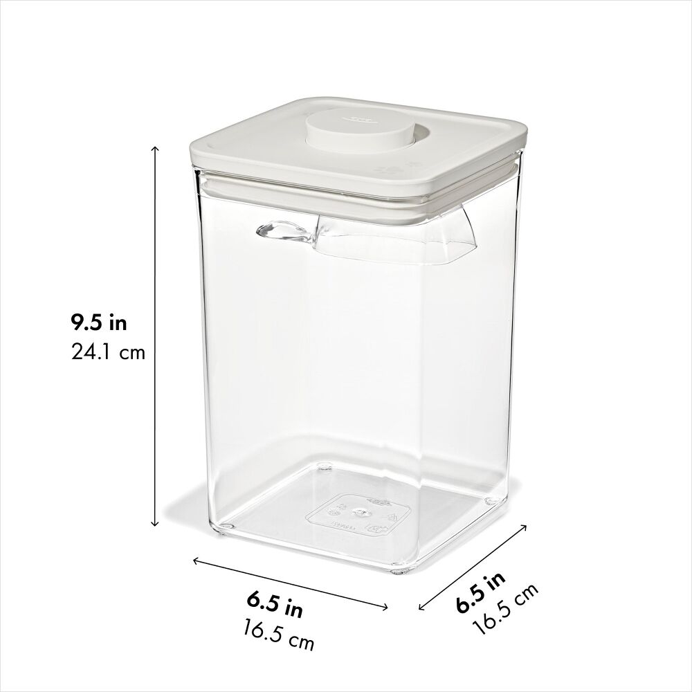 OXO Pet POP Container with Scoop — Big Square Medium — 4.4 Qt/4.2 L A5