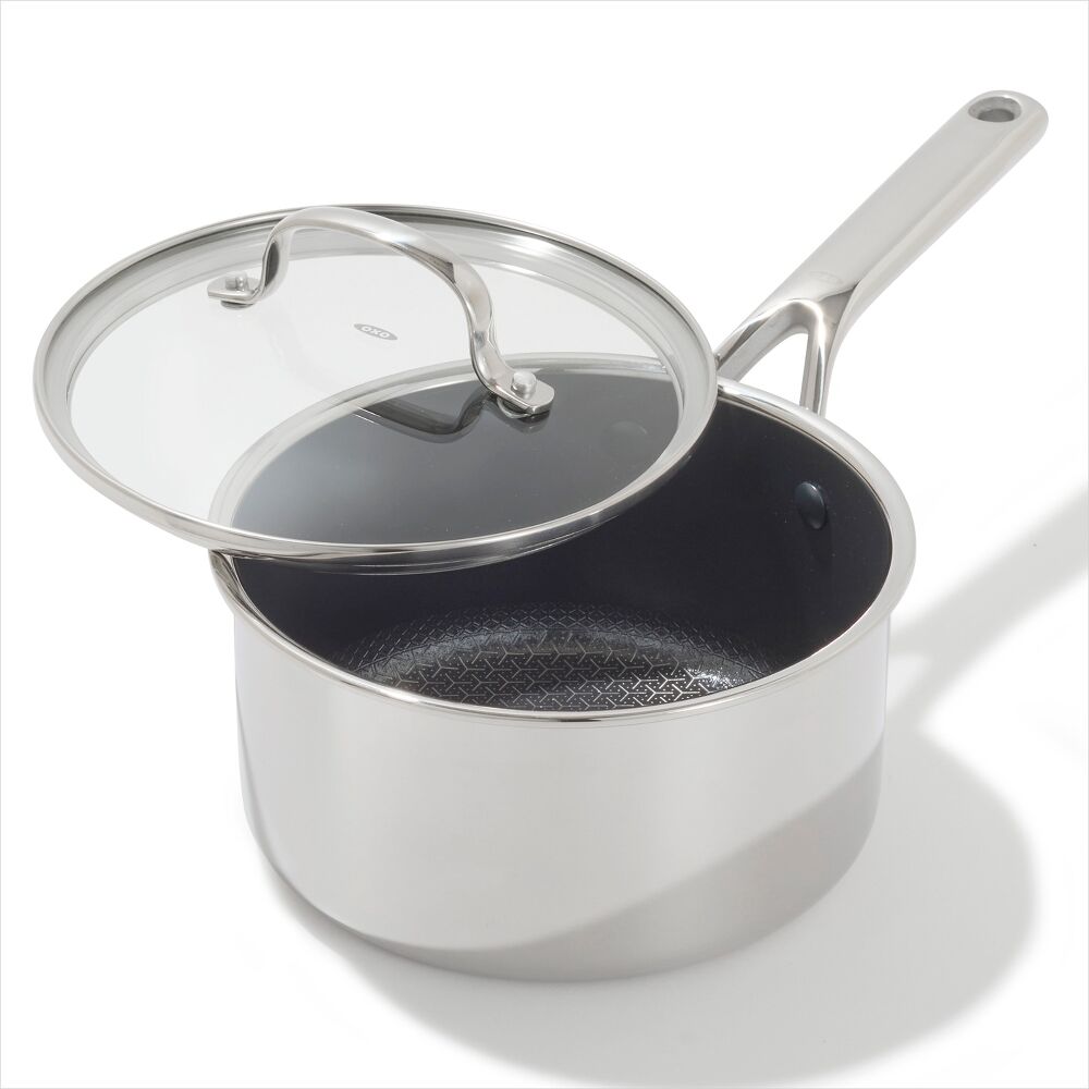 Trident Hybrid Non-Stick Stainless Steel 2.5 Qt Saucepan with Lid O9