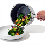 Trident Hybrid Non-Stick Stainless Steel 2.5 Qt Saucepan with Lid O9