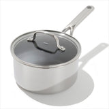 Trident Hybrid Non-Stick Stainless Steel 2.5 Qt Saucepan with Lid O9
