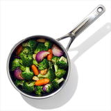 Trident Hybrid Non-Stick Stainless Steel 2.5 Qt Saucepan with Lid O9
