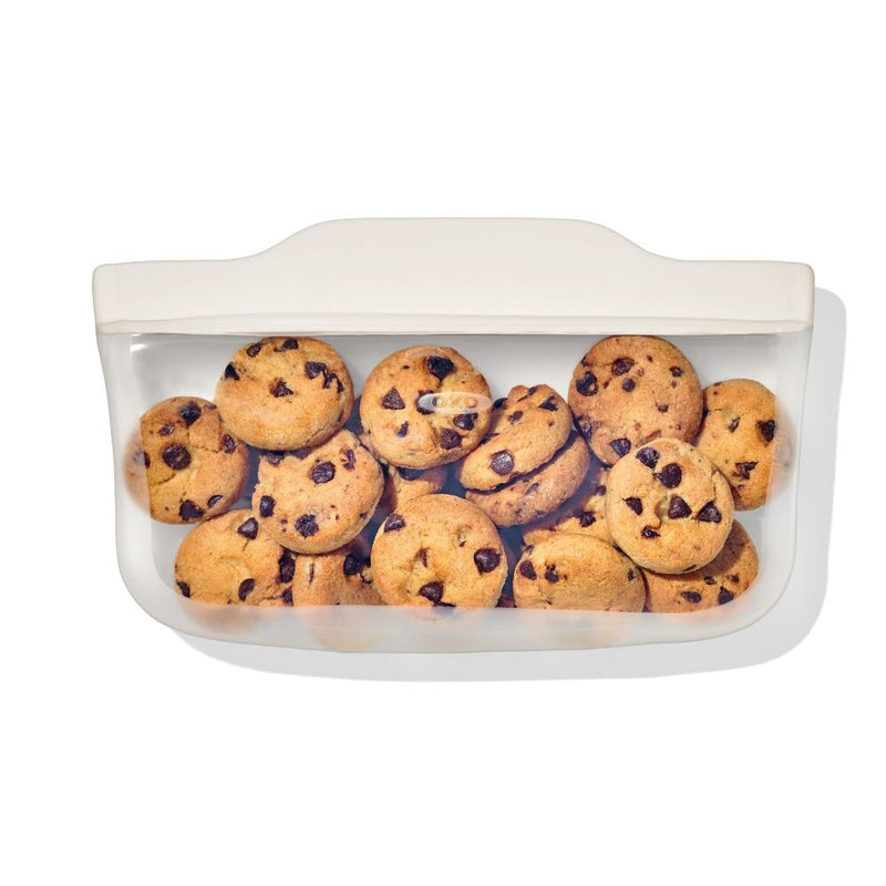 Silicone Reusable Bag - Snack Bag (12 oz) - Oat F6