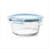 Smart Seal 4-Cup Glass Round Container - Arctic Blue Q6