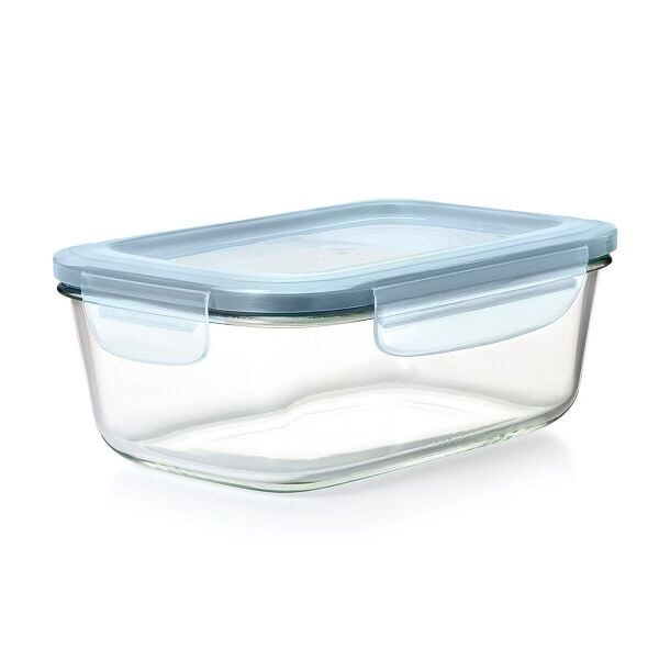 Smart Seal 8-Cup Glass Rectangle Container - Arctic Blue A5