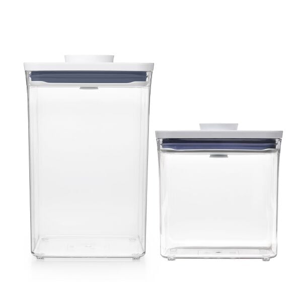 POP Container - Big Square Medium (4.4 Qt.) & POP Container - Rectangle Short (1.7 Qt.) Bundle V5