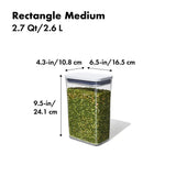POP Container - Rectangle Medium (2.7 Qt/2.6 L) H8