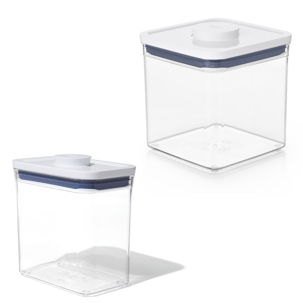 POP Container - Rectangle Short (1.7 Qt.) & POP Container - Big Square Short (2.8 Qt.) Bundle K6