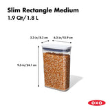 POP Container - Slim Rectangle Medium (1.9 Qt.) O2