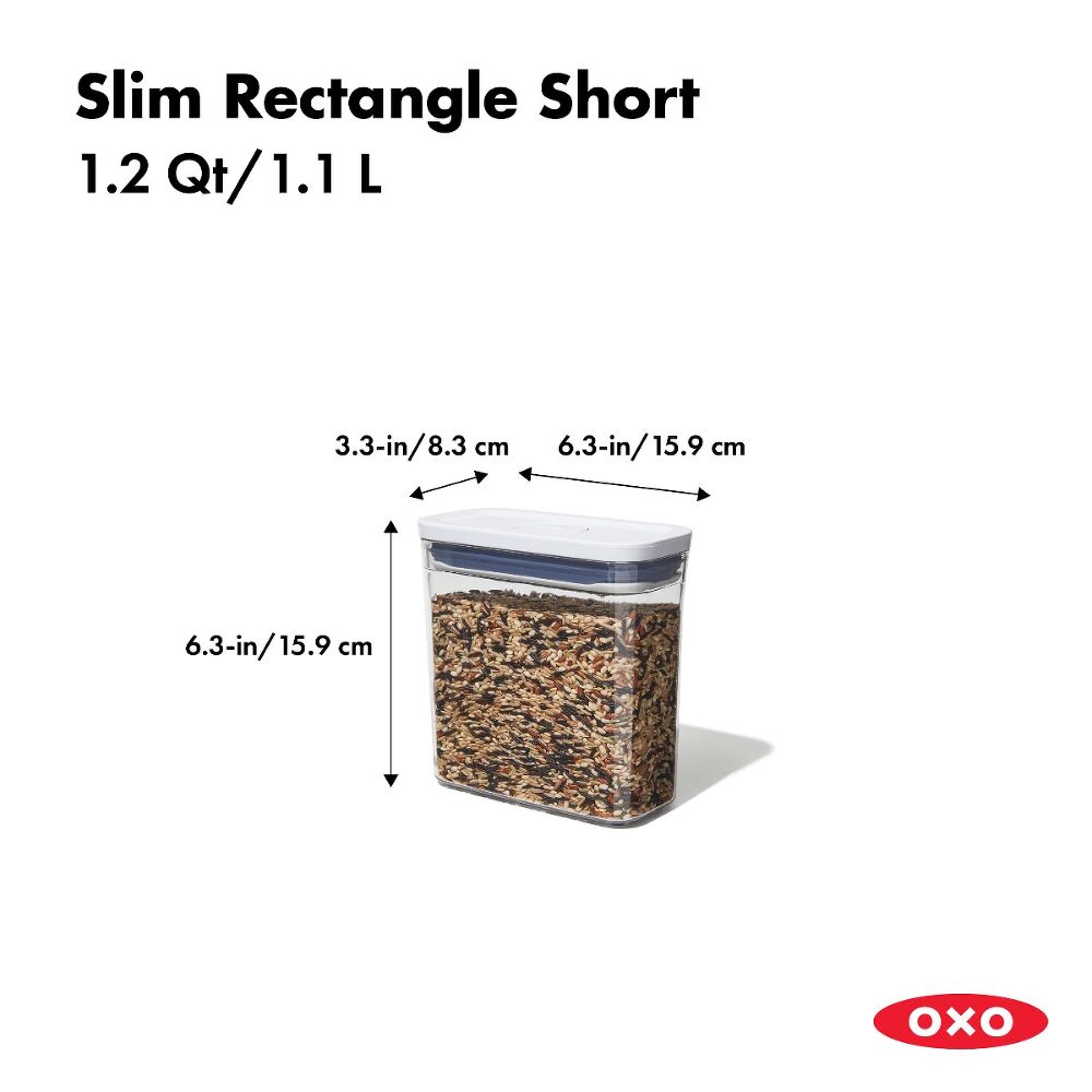 POP Container - Slim Rectangle Short (1.2 Qt.) I7